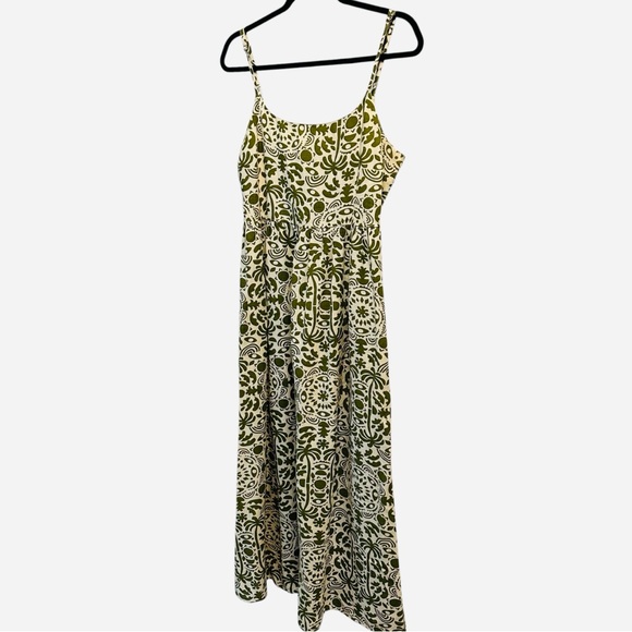 Japna tropical floral print maxi dress in cream and white Large - Picture 3 of 11
